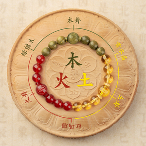 木+火+土，五行手链，官方正品