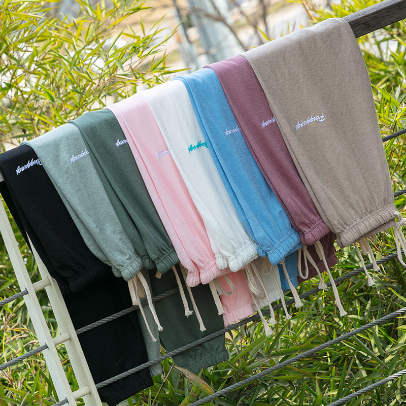 运动裤女春秋季2020新款学生宅裤宽松ins束脚哈伦萝卜工装休闲裤在类目 女装/女士精品, 裤子, 休闲裤中 - 来自Buy2taobao.com提供专业的淘宝代购服务