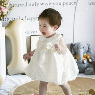 1周岁女宝礼服夏季女童宝宝生日宴公主裙party小礼服洋气绝美高档