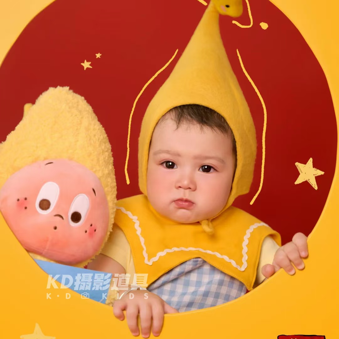 儿童摄影衣服可爱搞怪星星人帽子