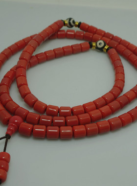 西藏风情藏式风格108颗大号琉璃佛珠念珠 多圈手链车载佛珠礼物