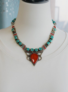 尼泊尔手工超级短款锁骨链