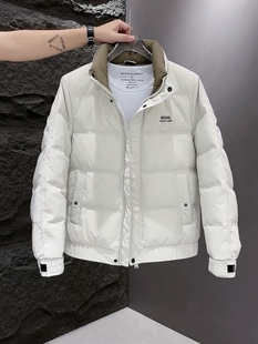 羽绒服新款 加厚防寒立领潮流外套休轻薄闲百搭上衣 2024痞帅冬季