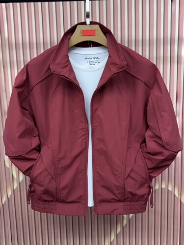 2026春季新款男时尚潮流立体剪裁解构设计简约立领纯色夹克外套男