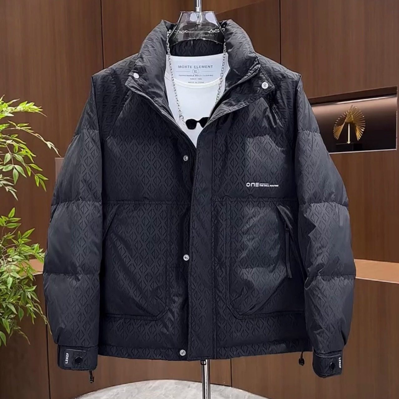 潮牌立领免洗羽绒服外套男冬季韩版休闲保暖百搭加厚简约时尚外套,男装,羽绒服,淘宝优惠券,粉丝福利购,淘宝优惠卷