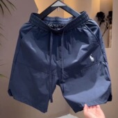 新款 男裤 男士 潮流休闲短裤 2025夏季 五分裤 时尚 男刺绣透气设计男士