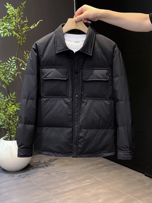 轻薄羽绒服男秋冬新款2025冬季外套百搭潮流时尚夹克上衣衬衣外套