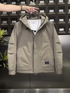 工装二棉连帽外套男款2025冬季新款加棉加厚防风棉服冲锋衣夹克男