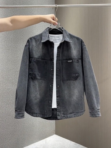 复古牛仔外套男春秋款水洗纯棉夹克男潮牌青少年休闲宽松百搭上衣