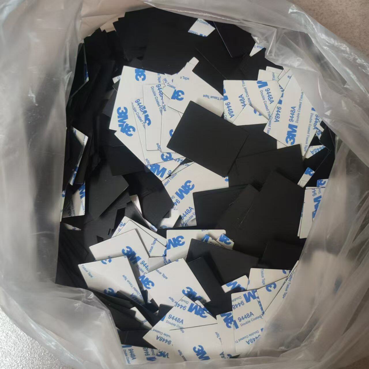 PVC塑料片 防水绝缘自粘片 黑白色背胶3M贴片 mylar麦拉片0.2~2Mm