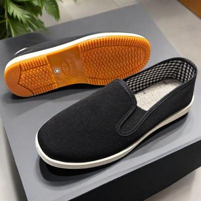 老北京布鞋男平黑色工作鞋