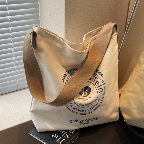 帆布袋包大容量宽带单肩托特大包