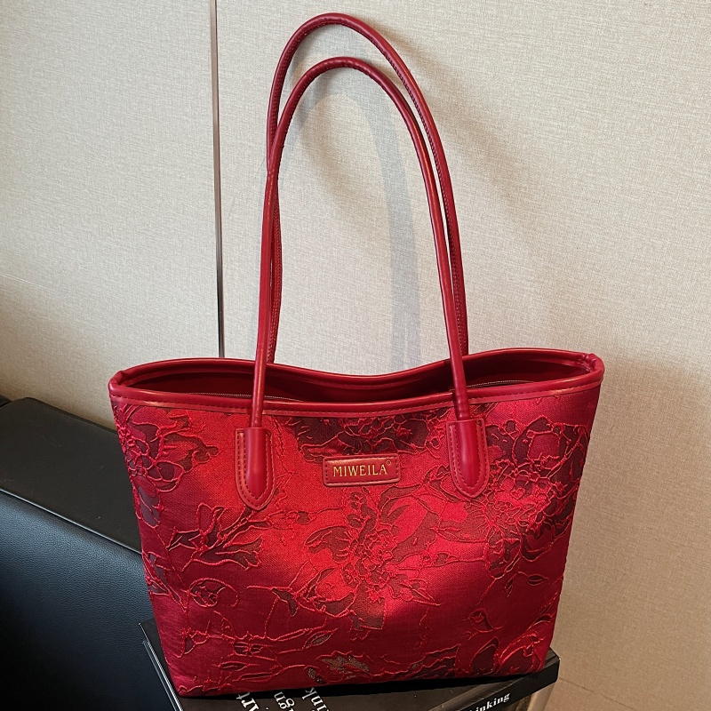 红色新娘结婚托特包新中式妈妈包