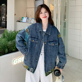 新款牛仔拼接外套5733P155控238，女装短外套，2C182