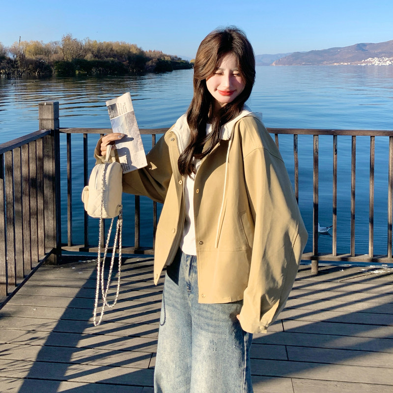 大货春款假两件休闲短外套5252P165控268,女装短外套,2C182