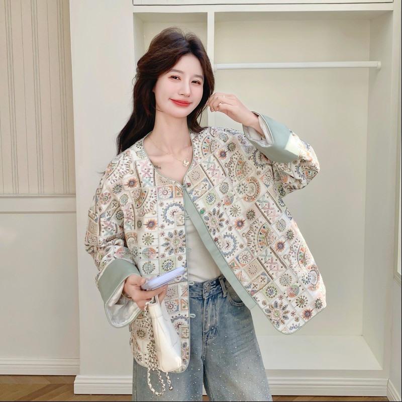 大货高品质新款数据好春款新中式短外套5813P175控288,女装短外套,2C182