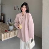 数据好粉色西装外套6868P135控198，女装西装，2C182