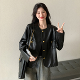 短款黑色皮衣8667P135控188，女装皮衣，2C182