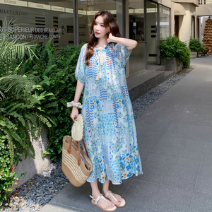 气质感法式超仙碎花连衣裙女夏2025新款海边度假长裙今年流行爆款图片