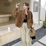 麂皮短外套休闲款8022P155控238，女装短外套，2C182