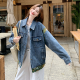 新款牛仔拼接外套5733P155控238，女装短外套，2C182
