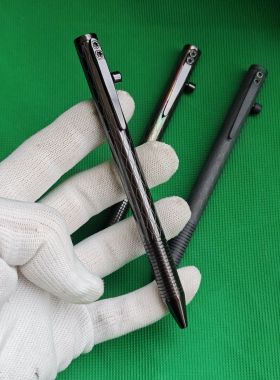 钛爱玩笔龙鳞纹锆合金枪栓笔自制全金属g5笔芯学生签字笔umr85n