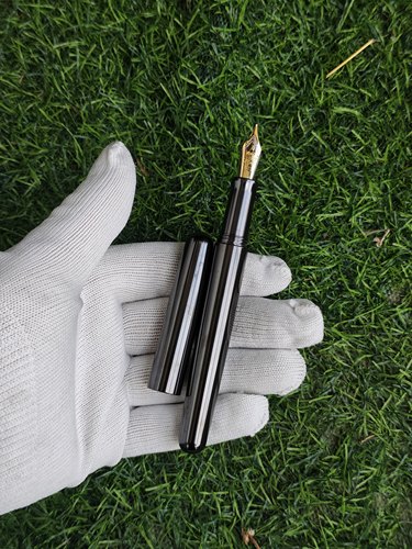 锆合金自制钢笔中性签字笔无夹鱼雷实用版35mm尖bock6大容量笔芯