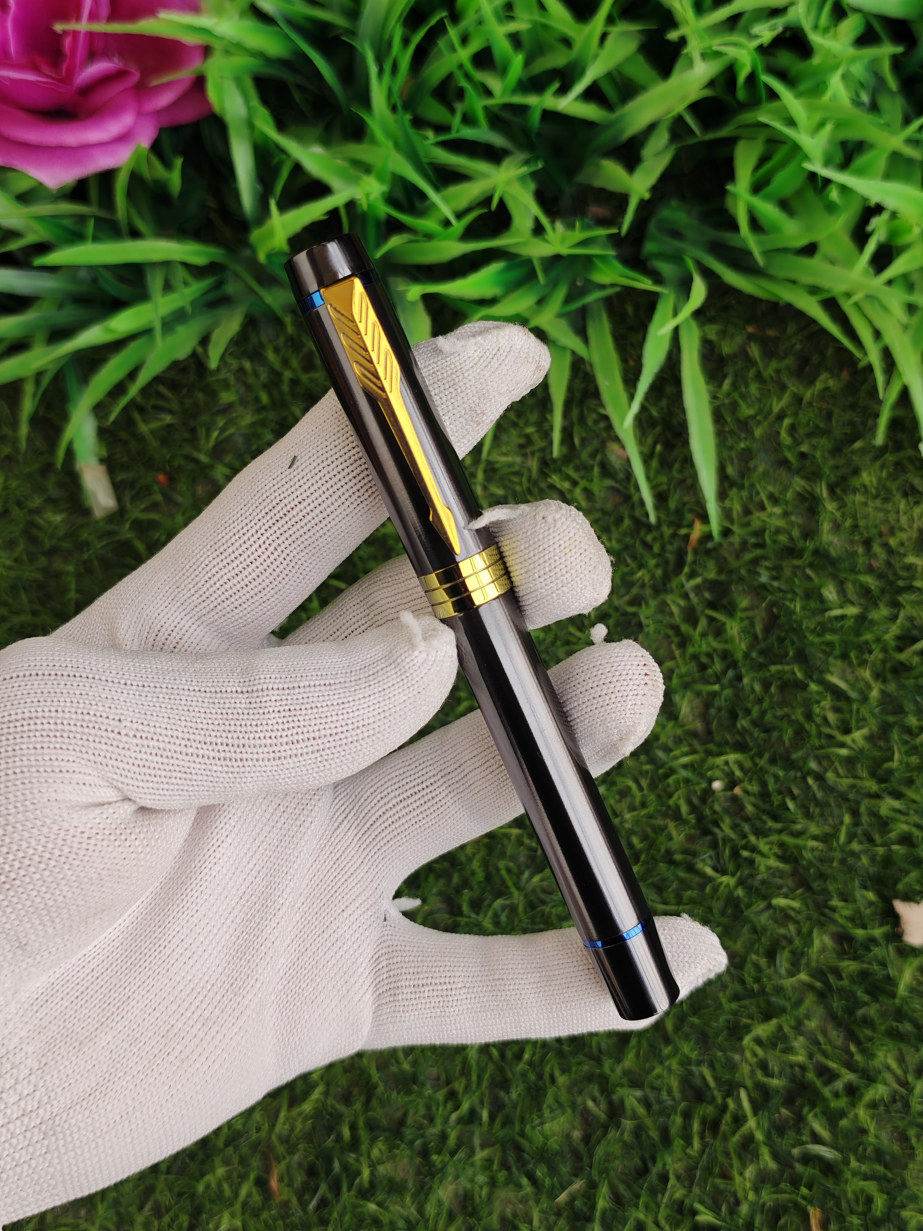 绝版配色锆合金加钛合金光亮温润金豪小豆钢笔中性笔轻型书写6号