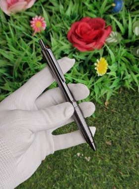 绝版锆合金网纹版按动中性笔温润snx1000样式 g5 重量级低重心独