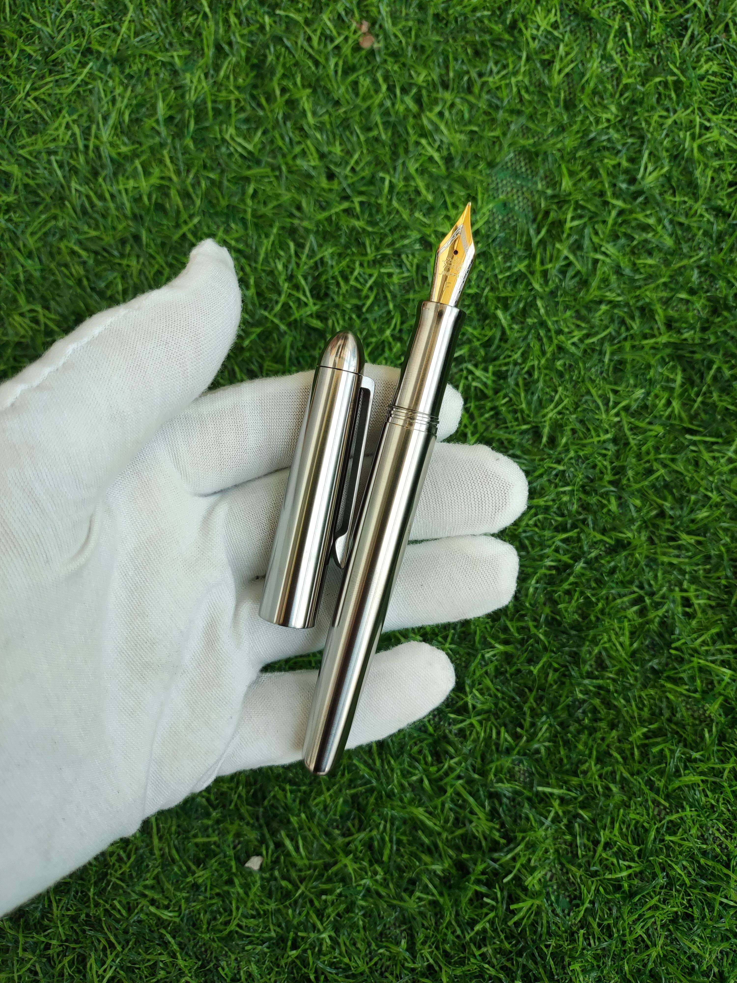 新出宽螺纹钛合金超轻小鱼雷钢笔 26  35毫米尖 5号尖 6号大明尖