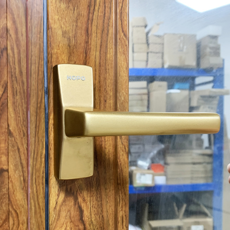 hopo好博ah500执手内开内倒把手上悬窗户拉手拨叉执手孔距84mm