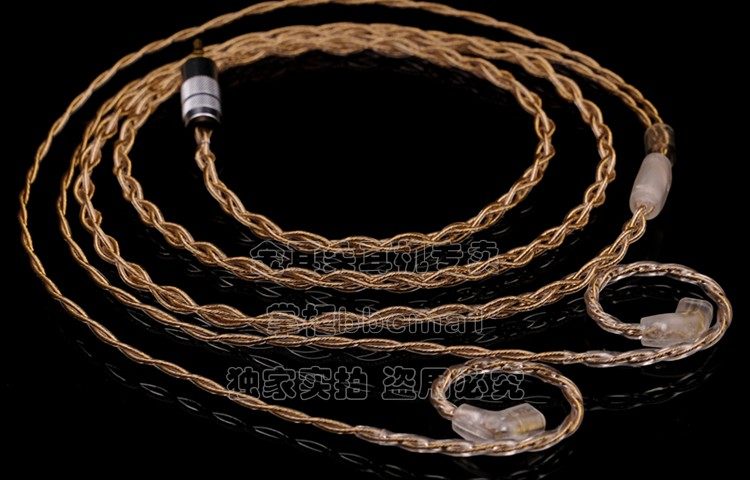 旗舰7N冷冻单晶铜镀金W80 W60 SE846 QDC UE18 4.4平衡耳机升级线