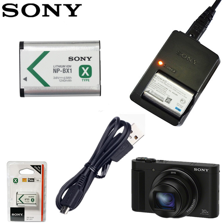 适用于SONY索尼DSCHX90 WX300 HX99 WX500相机NP-BX1电池+充电器