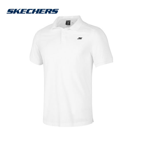 Skechers斯凯奇舒适男子夏透气休闲T恤运动短袖POLO衫 P223M053