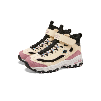 Skechers斯凯奇2025新款女孩冬季加绒高帮靴熊猫鞋雪地靴319255L