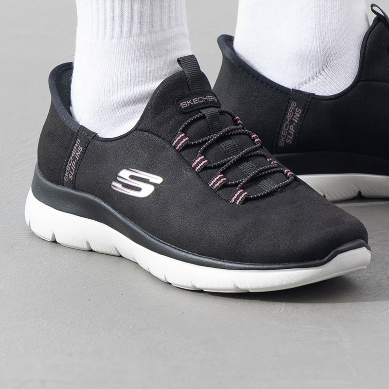 新款正品Skechers斯凯奇简约LOGO保暖轻便舒适女运动休闲鞋150254