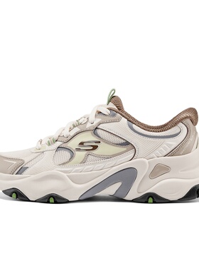 Skechers斯凯奇25新款夏季男士轻质舒适休闲糯米熊老爹鞋232497