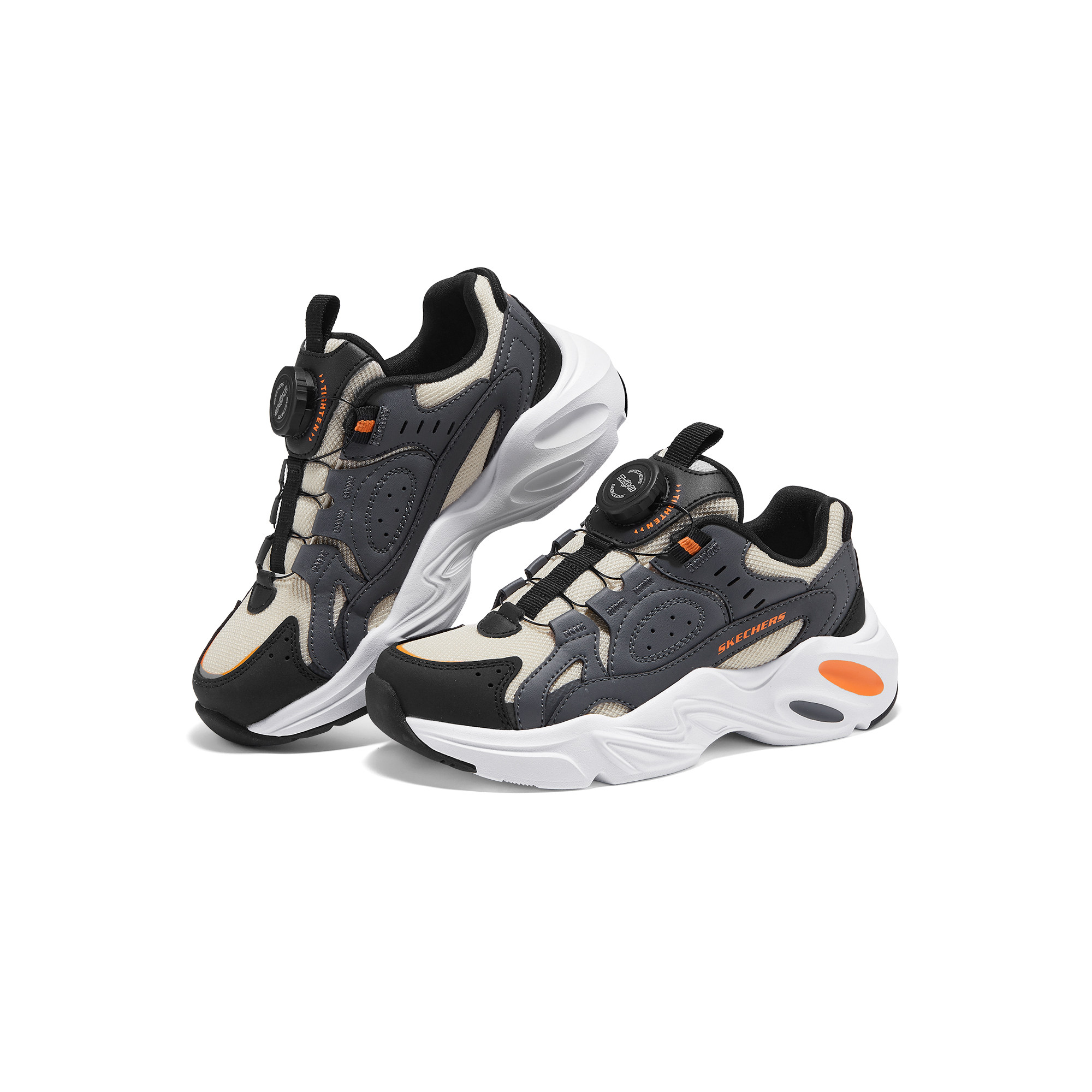 Skechers斯凯奇25新款男童舒适休闲透气百搭旋转钮老爹鞋405329L