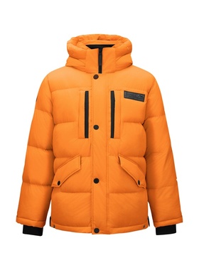 Skechers斯凯奇男士秋冬新款保暖舒适时尚连帽羽绒外套L424M032