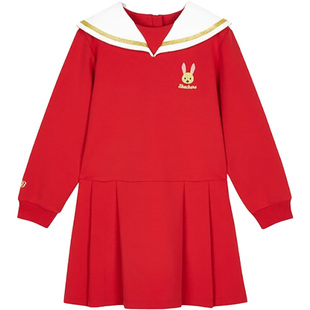 Skechers 女童休闲可爱兔耳运动连衣裙L123G054 斯凯奇正品