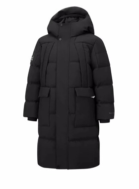 Skechers斯凯奇男童秋冬季防泼水保暖梭织长款羽绒服外套P425B034
