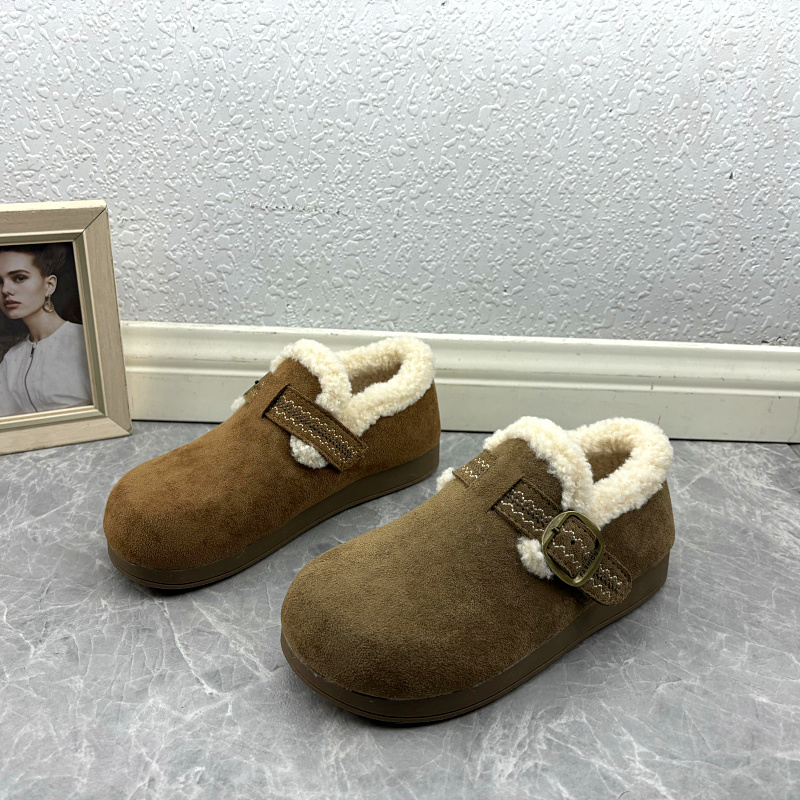 2025圆头加绒保暖勃肯鞋