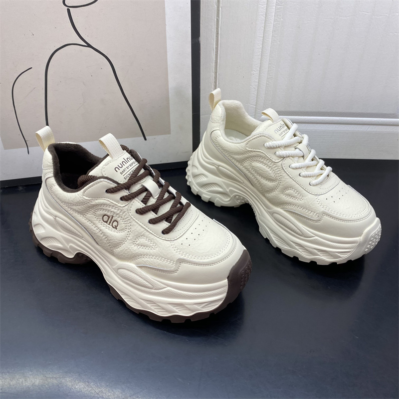 2025冬款圆头厚底老爹鞋