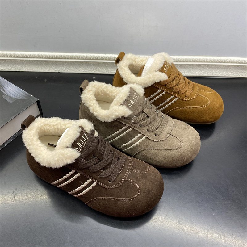 2025冬款圆头厚底休闲鞋