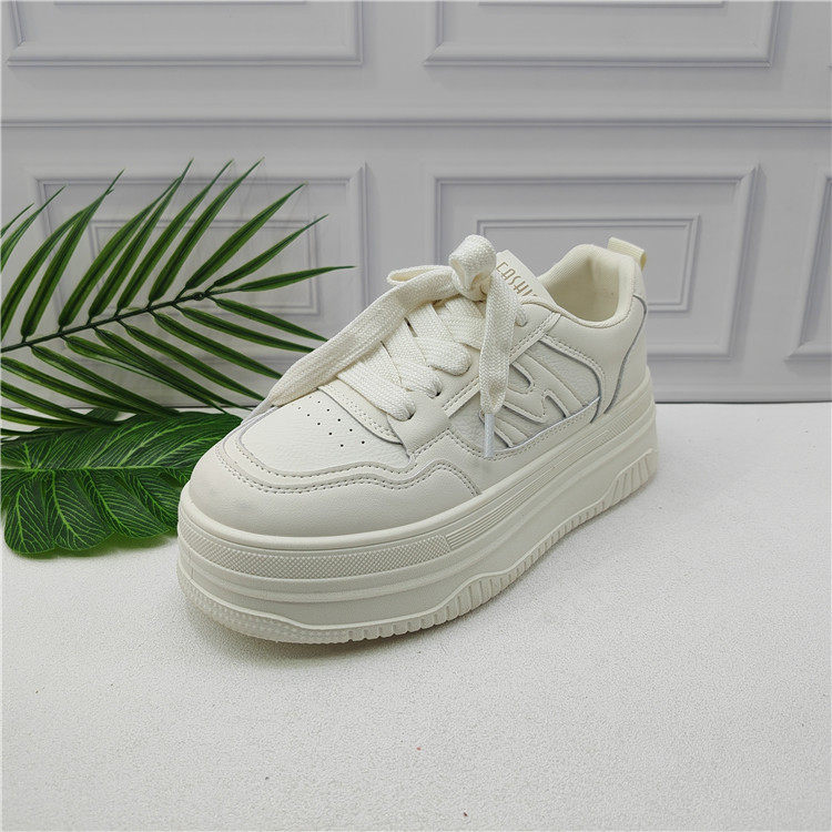 品牌撤柜2026春款休闲风厚底小白鞋女系带圆头百搭舒适时尚运动鞋,女鞋,时尚休闲鞋,淘宝优惠券,粉丝福利购,淘宝优惠卷