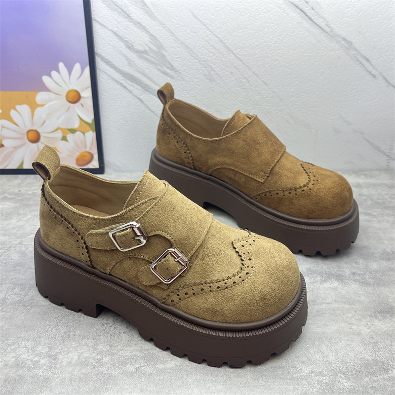 品牌撤柜2026春款复古风双搭扣勃肯鞋女厚底一脚蹬乐福鞋舒适单鞋,女鞋,浅口单鞋,淘宝优惠券,粉丝福利购,淘宝优惠卷