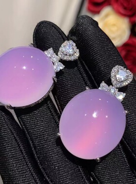 s925银镶嵌天然紫玉髓吊坠