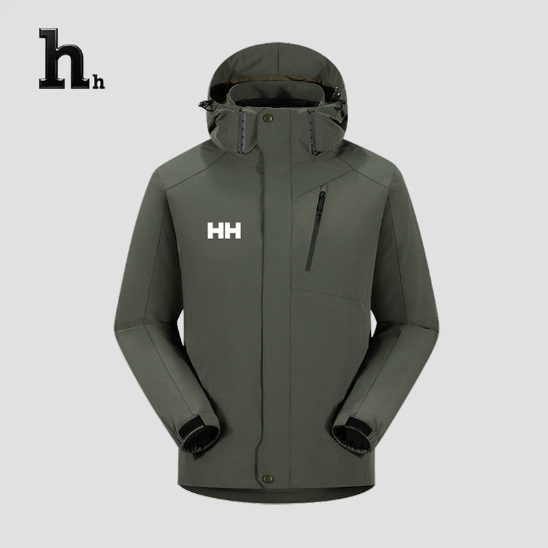 正品HH羽绒服男情侣三合一冲锋衣冬季白鸭绒净面保暖羽绒外套