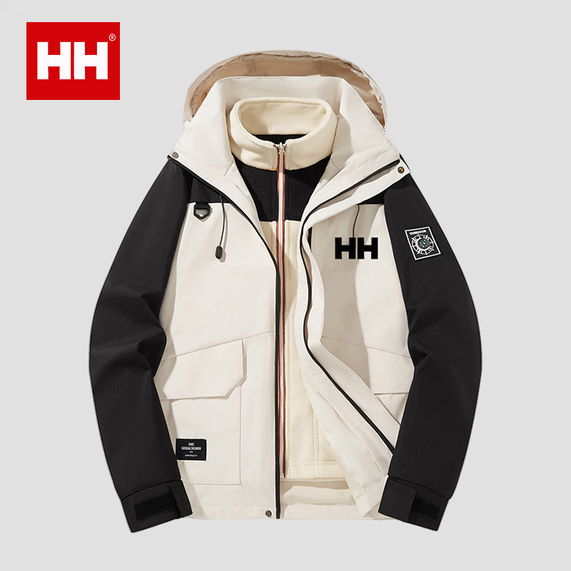 官方正品HH三合一冲锋衣外套男女款春秋季户外防风衣服登山服夹克