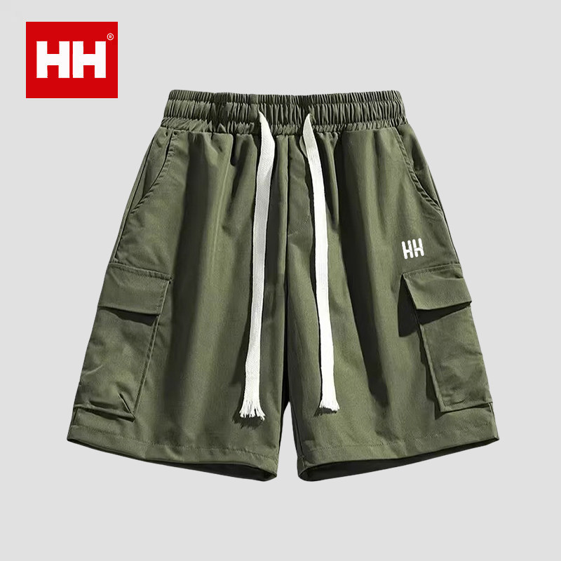 官方正品HH短裤男士夏季美式工装中裤薄款宽松休闲直筒纯棉运动裤,男装,短裤,淘宝优惠券,粉丝福利购,淘宝优惠卷